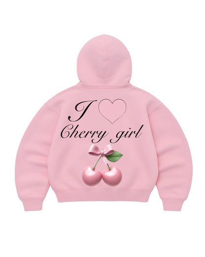 Hoodies cherry girl 🍒 rosado pastel
