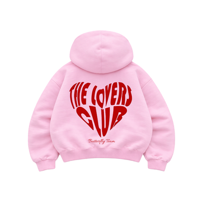The Lovers Club - Hoodie Zip Mangas Globos Pink