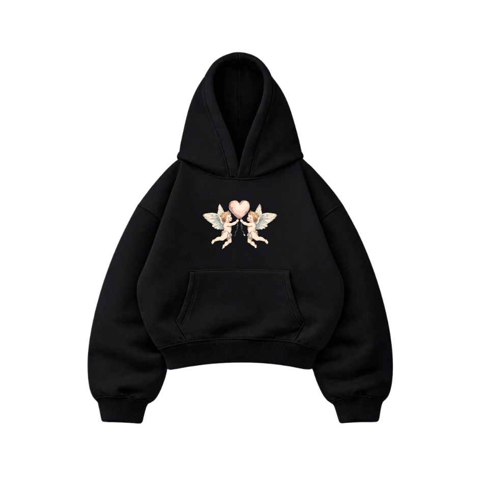 Archangel in Love - Hoodie Mangas Globo Black