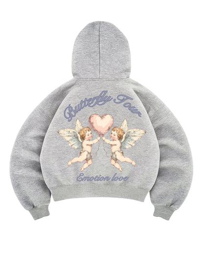 Hoodie emotion love modelo manga globo