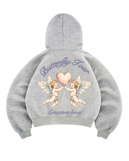 Hoodie emotion love modelo manga globo