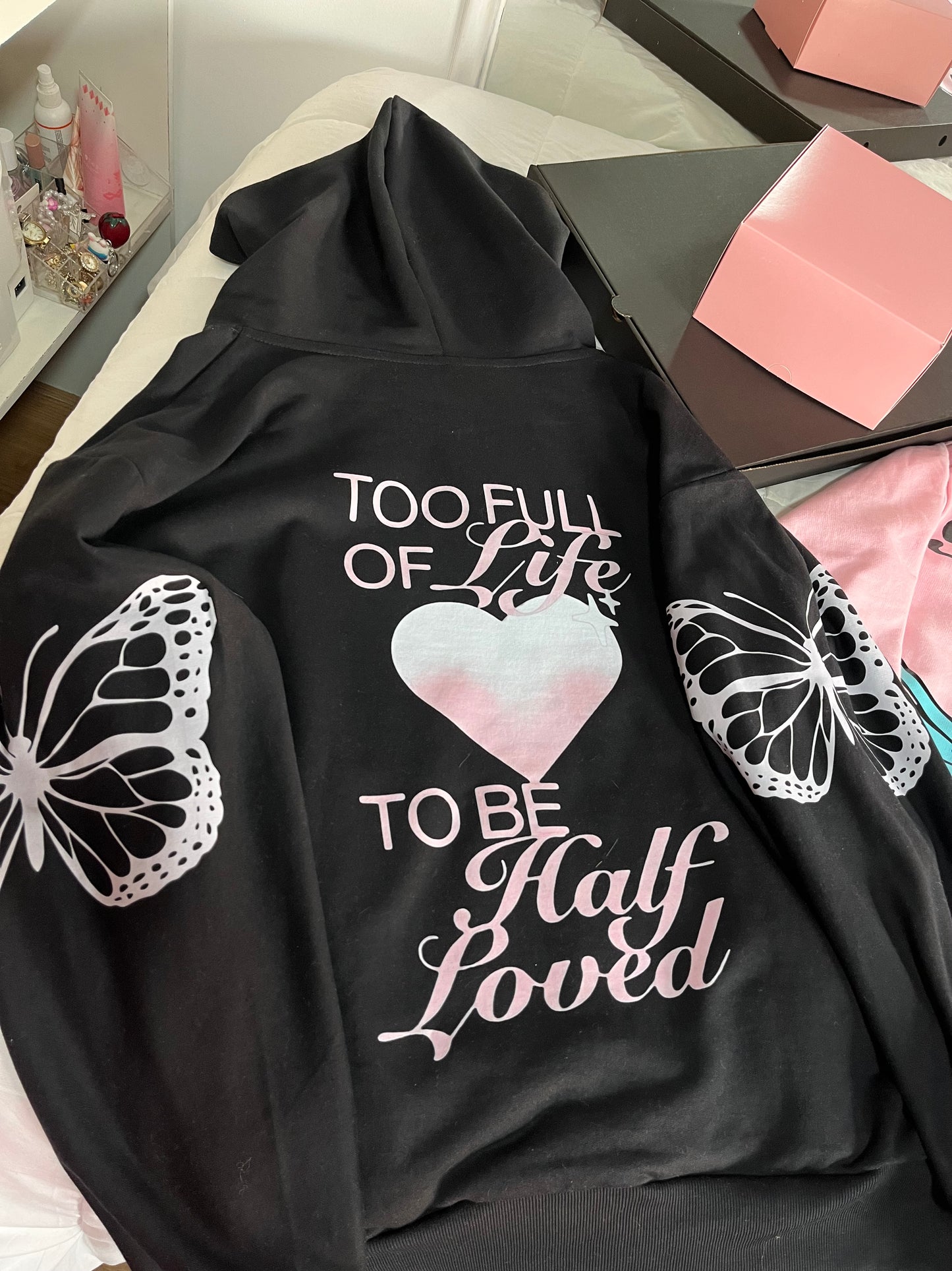 hoodie we love modelo mangas globo ♥︎