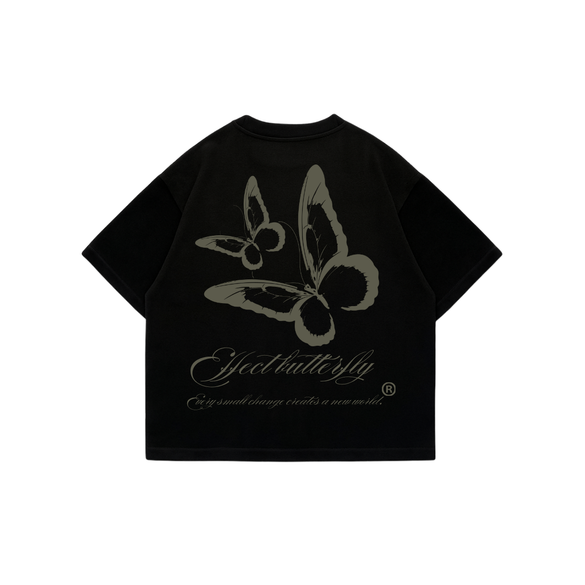 Butterfly Change - Black Premium Boxy T-Shirt