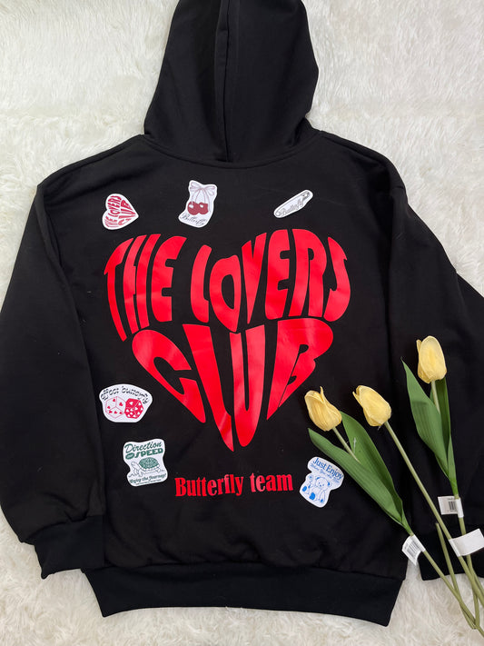 Hoodie the lovers club modelo manga globo
