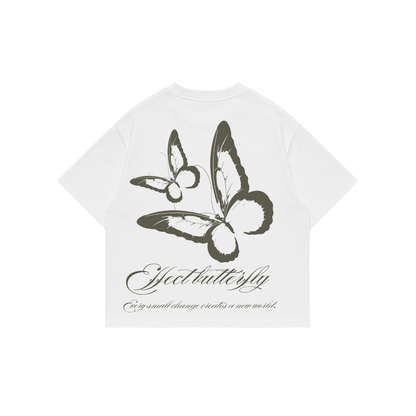 Butterfly Change - White Premium Boxy T-Shirt