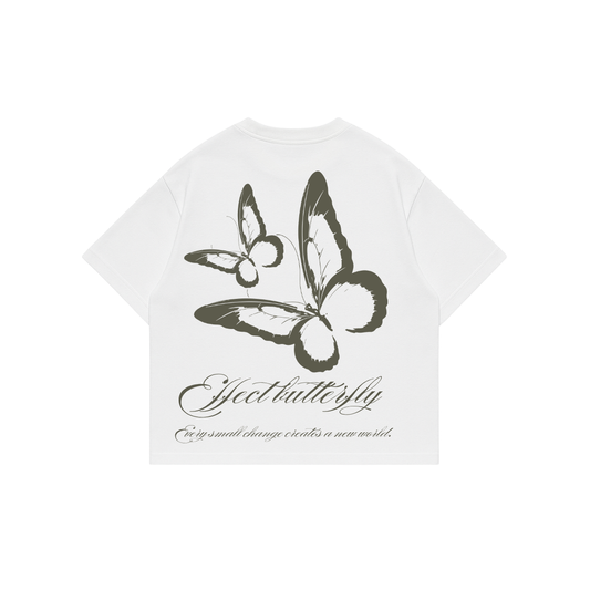 Butterfly Change - White Premium Boxy T-Shirt