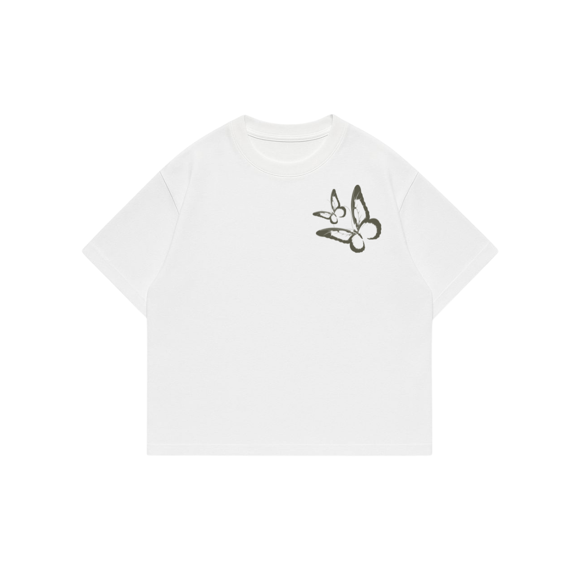 Butterfly Change - White Premium Boxy T-Shirt