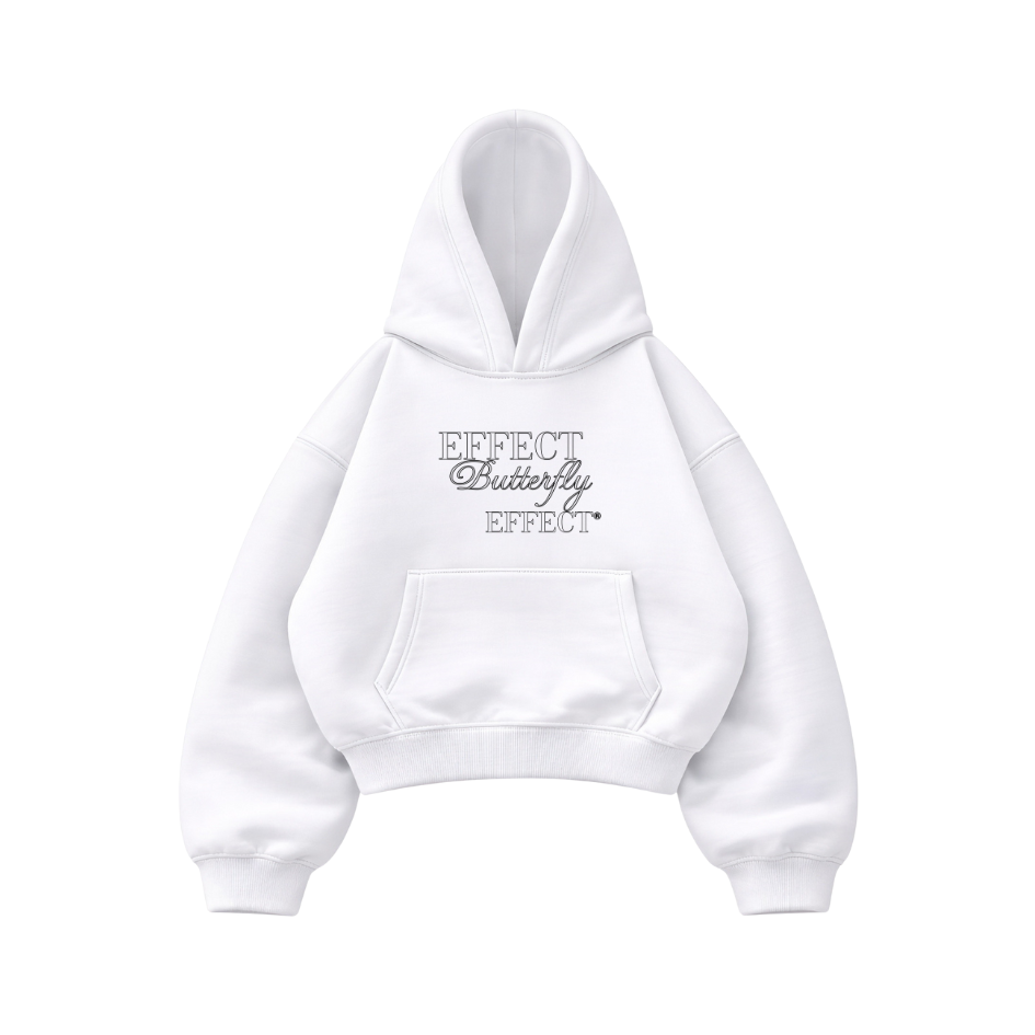 Effect Butterfly Craps - Hoodie Mangas Globo White