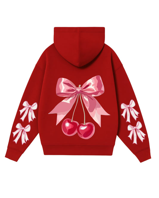 Hoodie cherry modelo clásico rojo