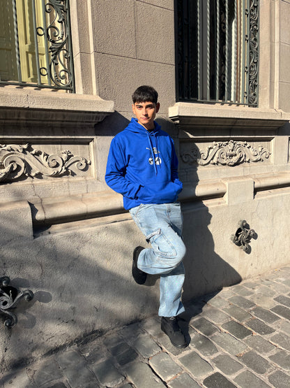 Hoodie cherry modelo clásico azul rey