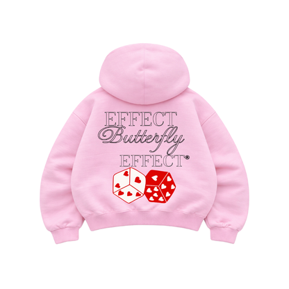 Effect Butterfly Craps - Hoodie Mangas Globo Pink