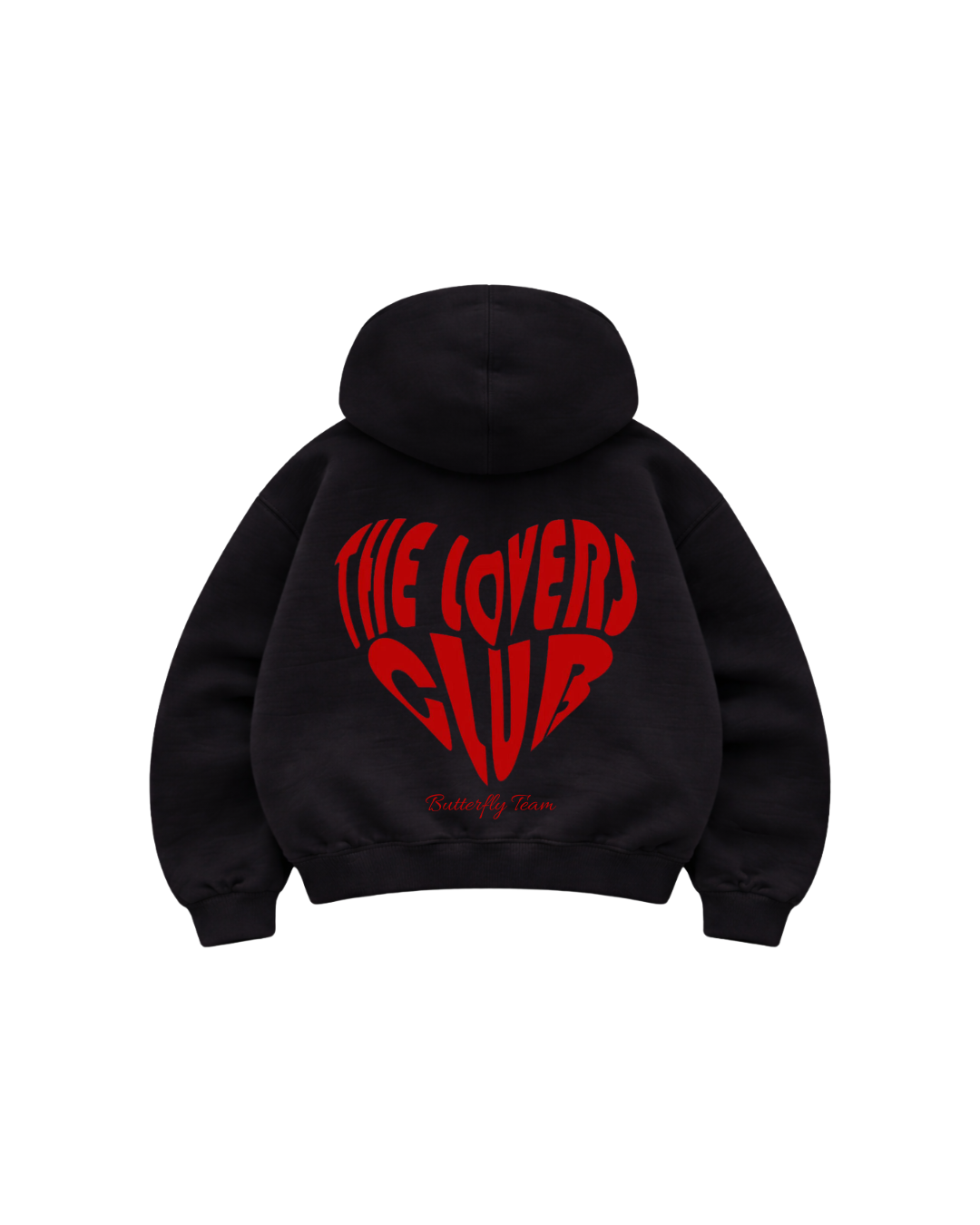 The Lovers Club - Hoodie Zip Mangas Globos Black
