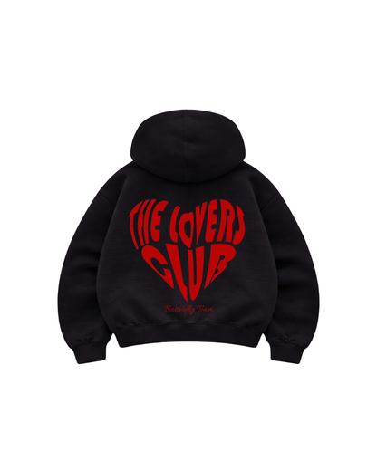 The Lovers Club - Hoodie Zip Mangas Globos Black
