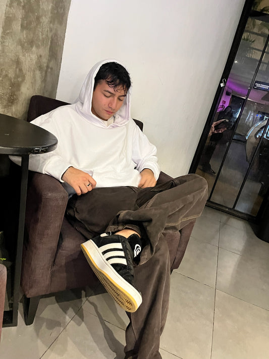 Basic White - Hoodie Mangas Globo