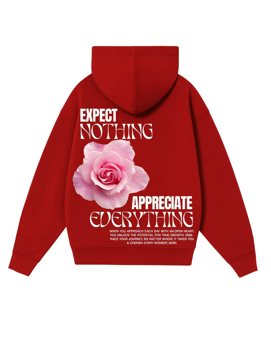 Hoodie expect nothing  modelo clásico