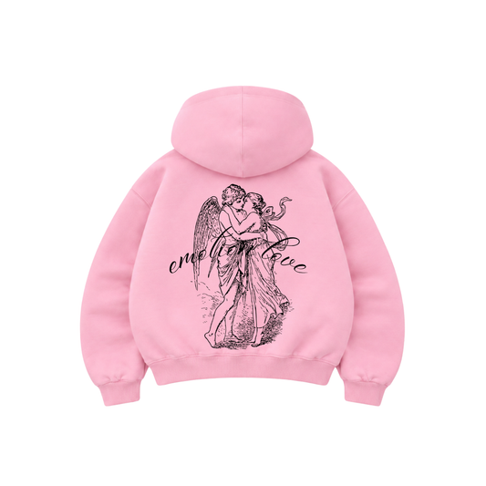 Emotion Love - Hoodie Zip Mangas Globos pink