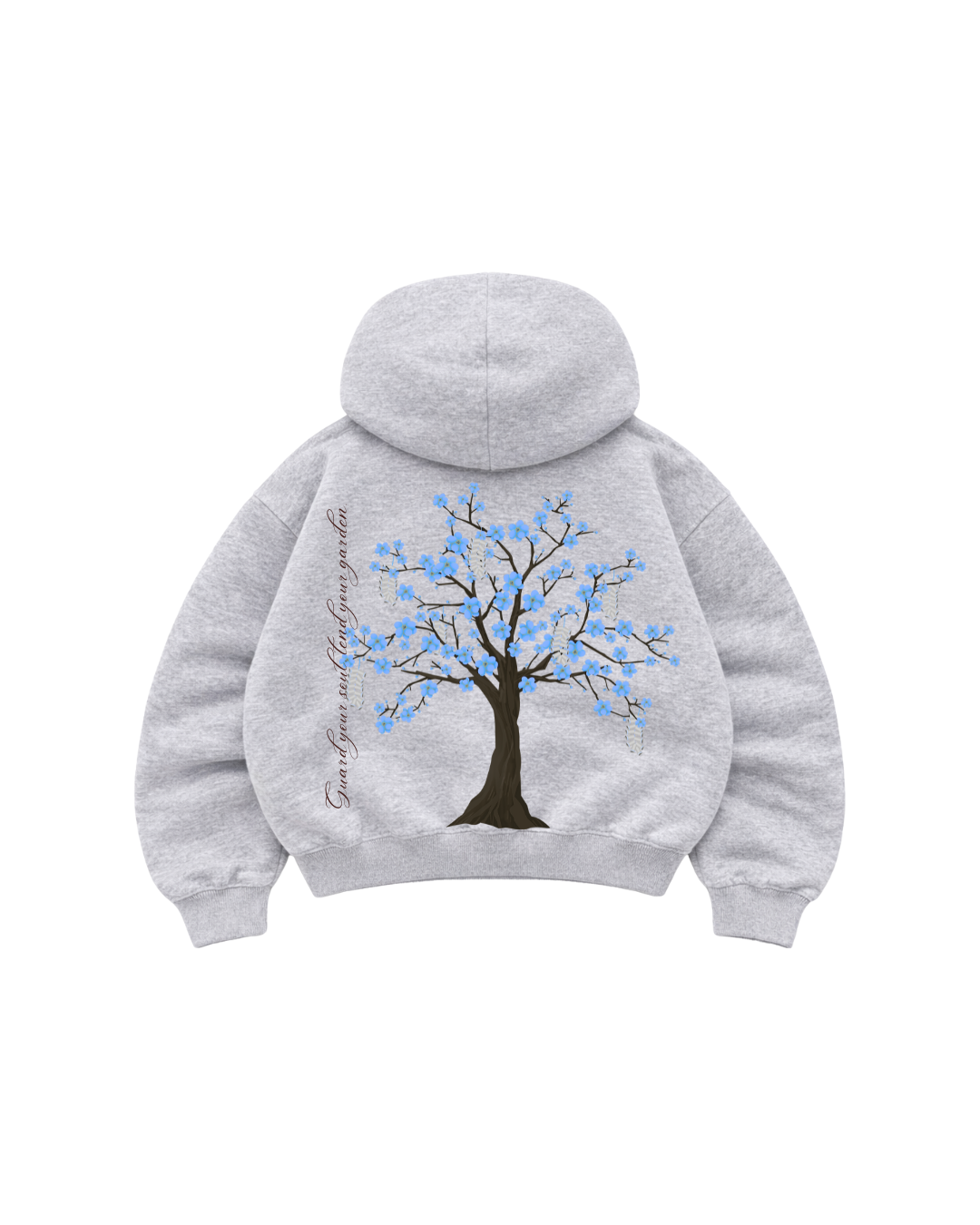 Garden Tree - Hoodie Zip Manga Globo Grey