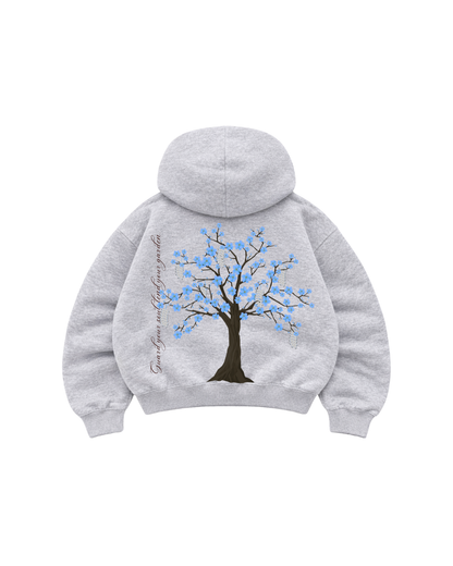 Garden Tree - Hoodie Zip Manga Globo Grey