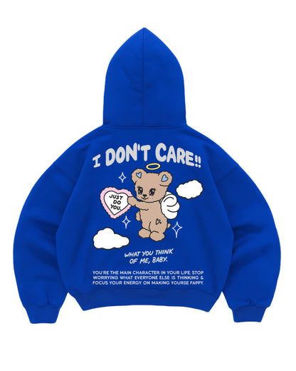 Hoodie I dont care modelo manga globo