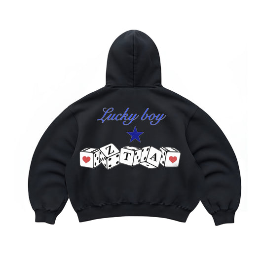 Hoodie  lucky boy modelo manga globo