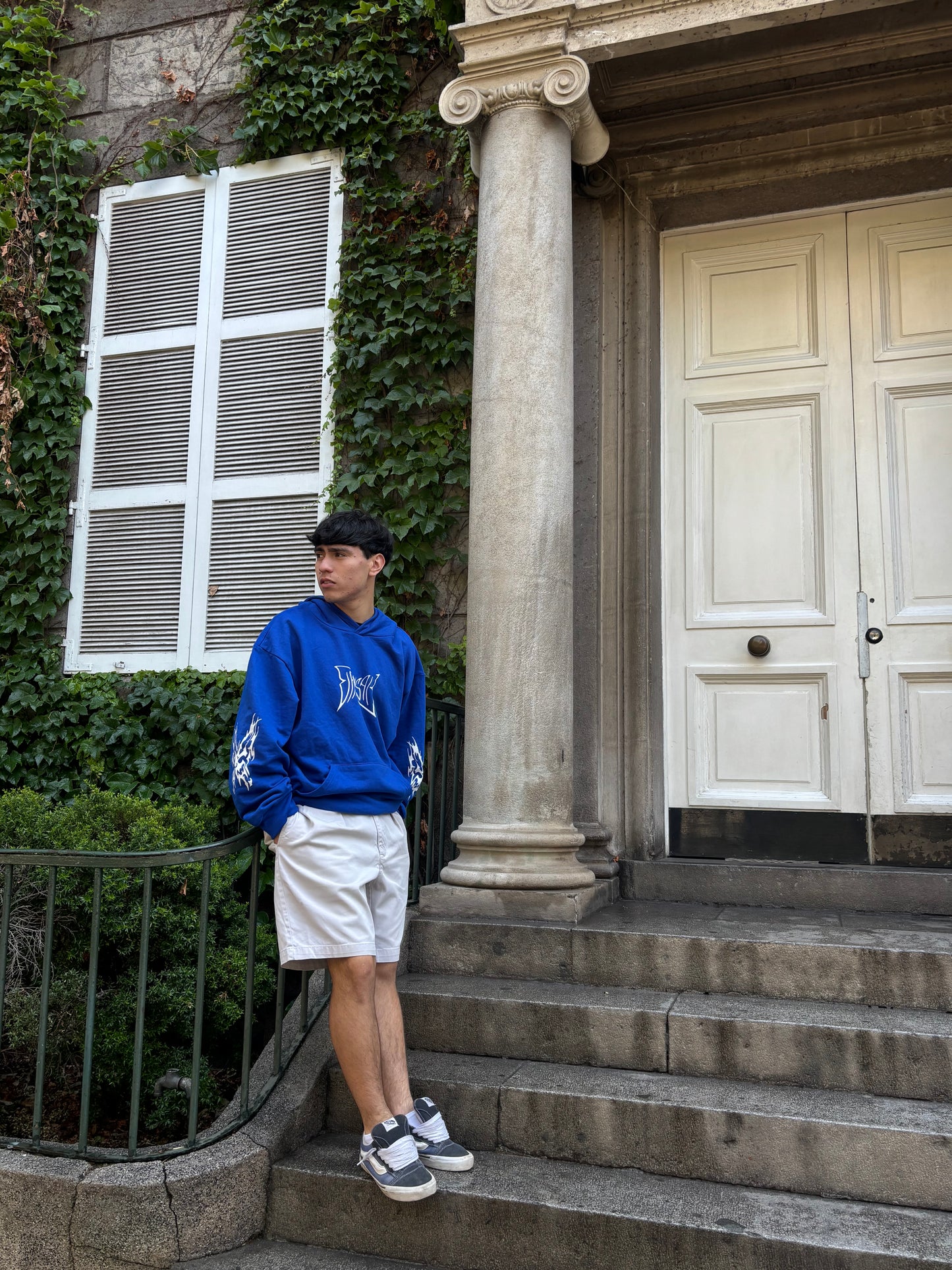 Hoodie Butterfly world modelo mangas globo ⭑ blue