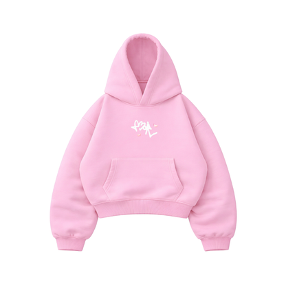Love - Hoodie Mangas Globo Pink