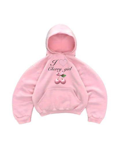 Hoodies cherry girl 🍒 rosado pastel