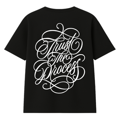 t-shirt trust the process modelo negro