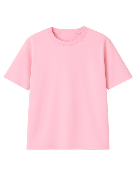t-shirt basic rosada modelo recto