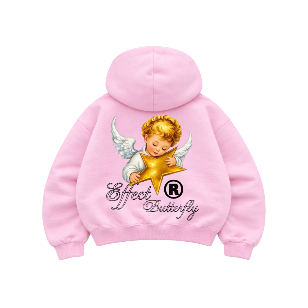 Effect Butterfly Angel - Hoodie Mangas Globo Pink