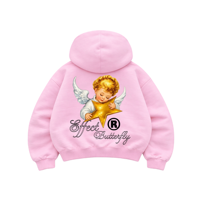 Effect Butterfly Angel - Hoodie Mangas Globo Pink