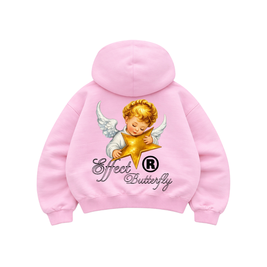 Effect Butterfly Angel - Hoodie Mangas Globo Pink
