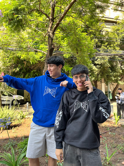 Hoodie Butterfly world modelo mangas globo ⭑ blue