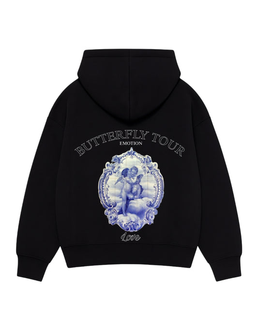 Hoodie emotion love zip modelo clásico