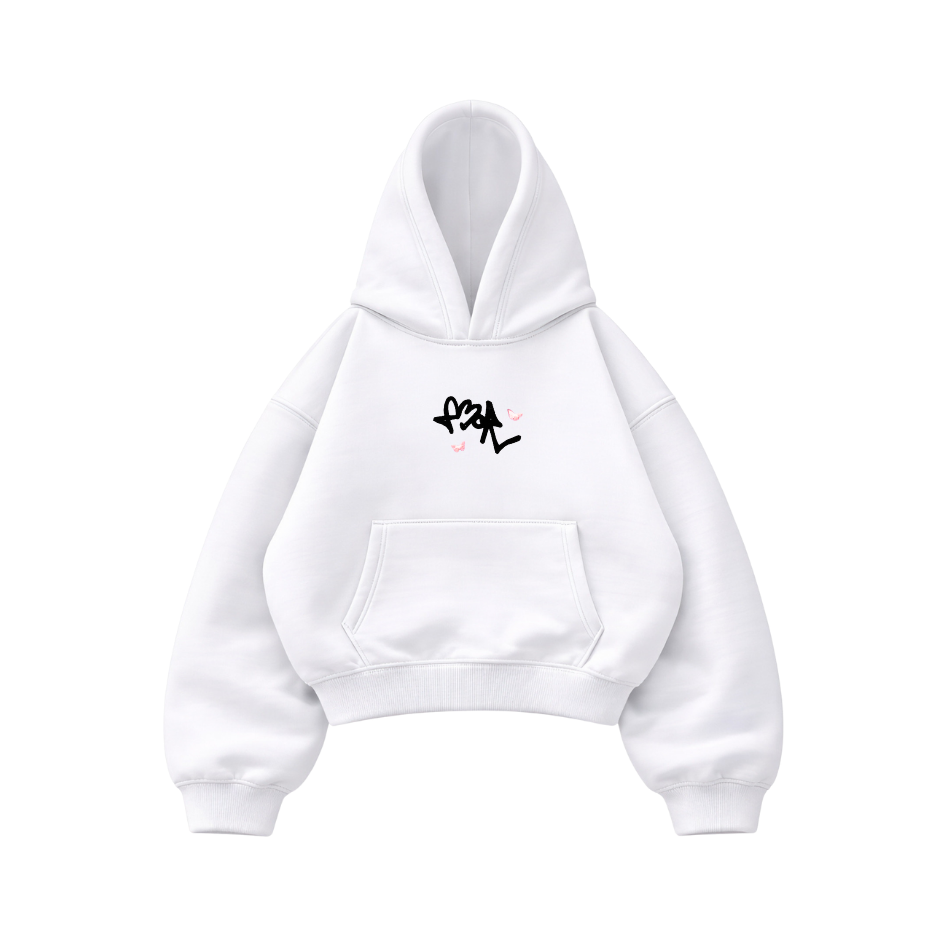 Amor - Hoodie Mangas Globo White