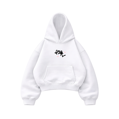 Amor - Hoodie Mangas Globo White