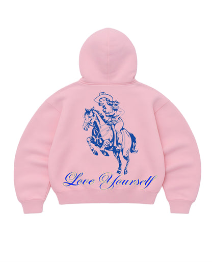 Hoodie love yourself modelo manga globo