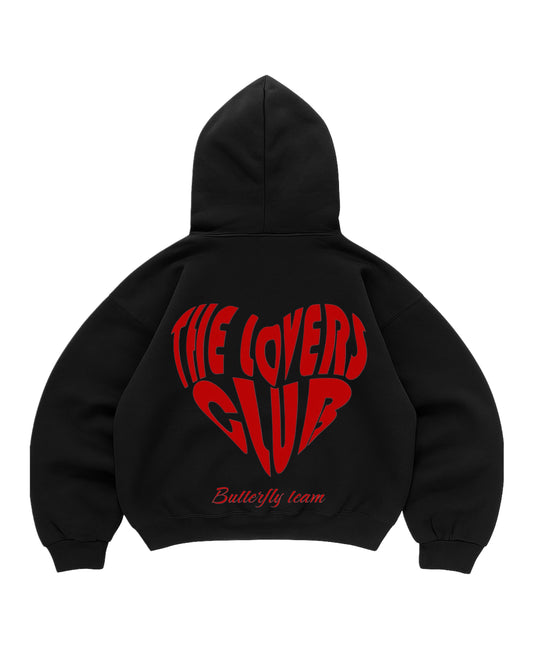 Hoodie the lovers club negro modelo manga globo