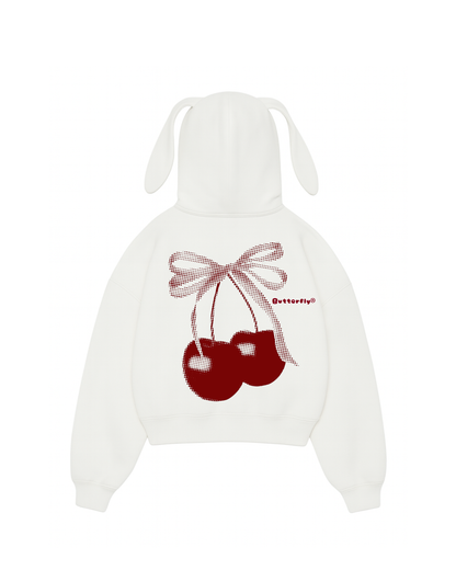 Cherry - Hoodie Bunny white