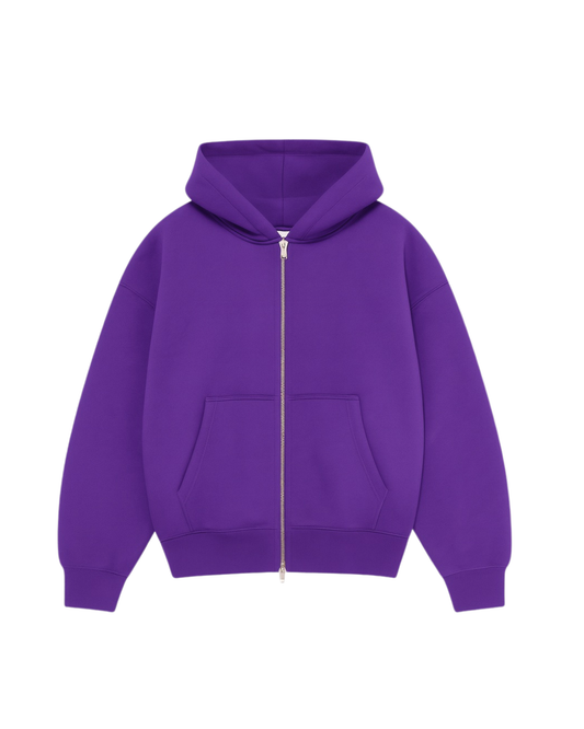 Hoodie basic  zip  modelo clásico