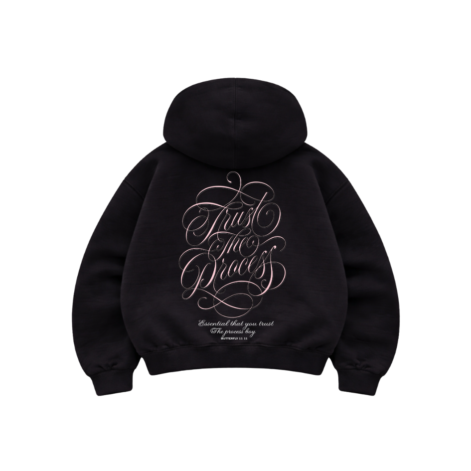 Trust The Process Black - Hoodie Mangas Globo