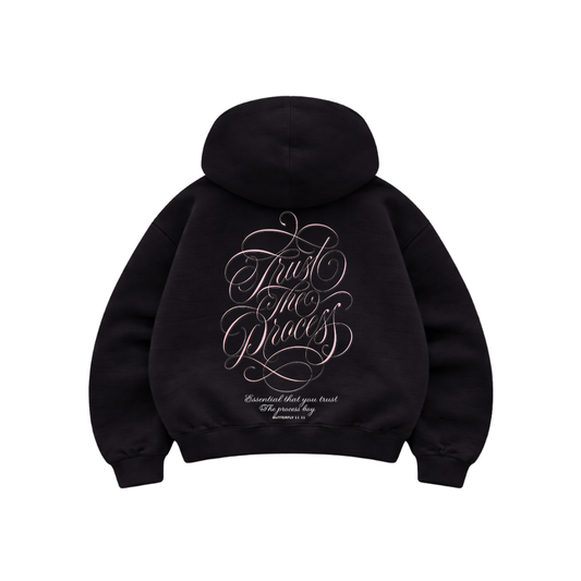 Trust The Process Black - Hoodie Mangas Globo