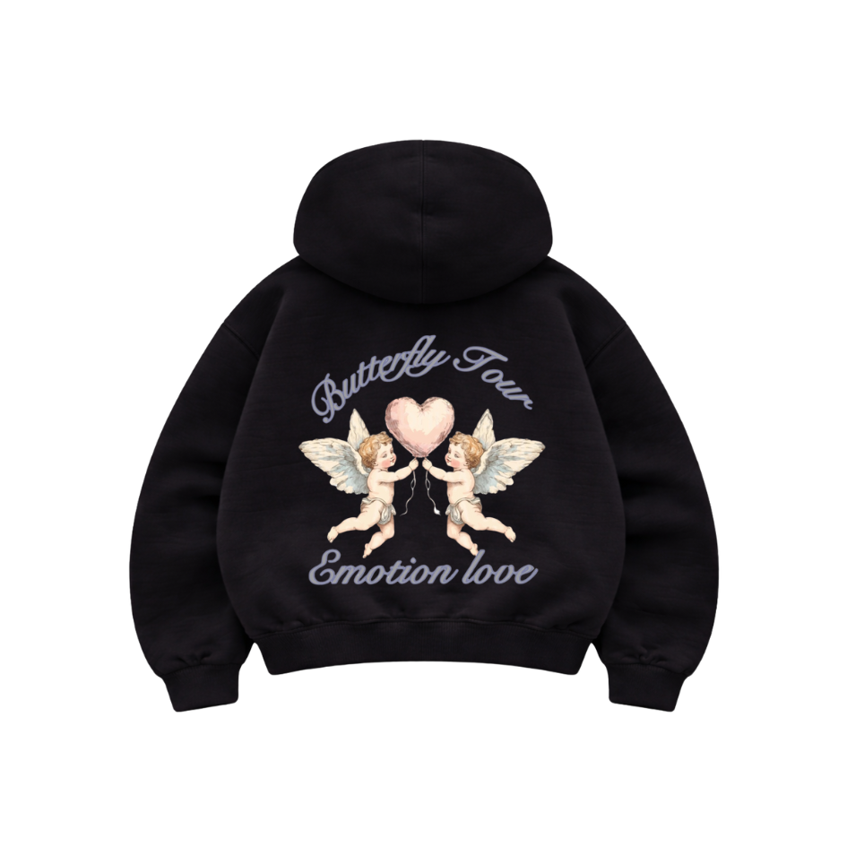 Archangel in Love - Hoodie Mangas Globo Black