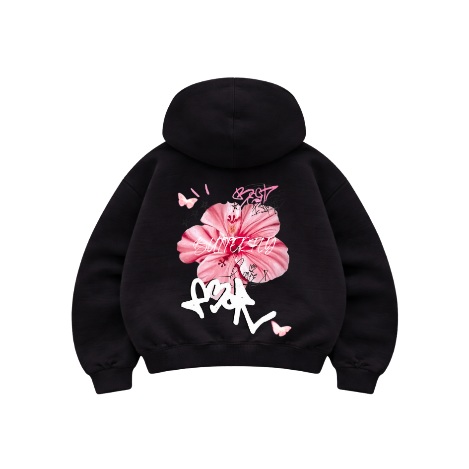 Love - Hoodie Mangas Globo Black