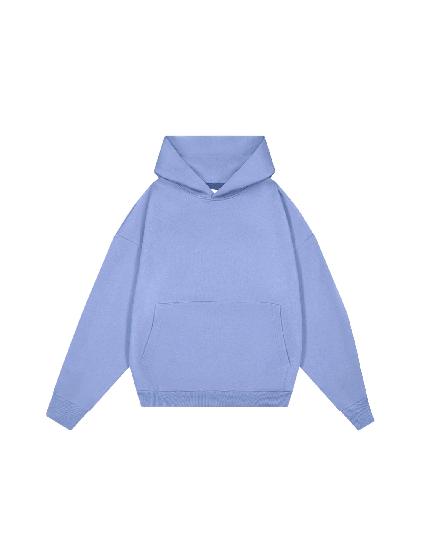 Hoodie basic azul pastel modelo clasico