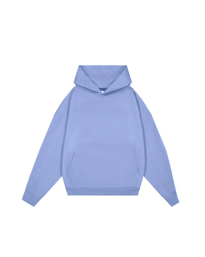 Hoodie basic azul pastel modelo clasico