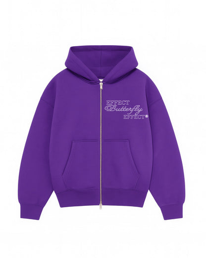 Hoodie effect butterfly  modelo clásico zip