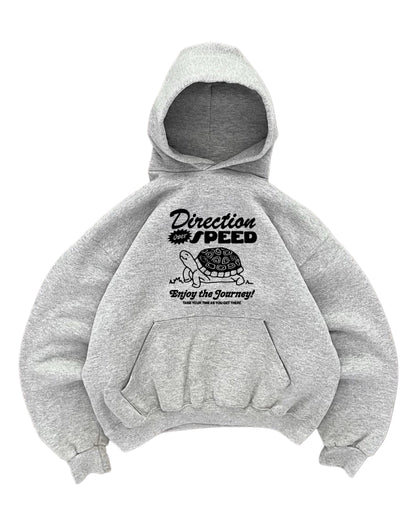 Hoodie tortoise modelo negro manga globo
