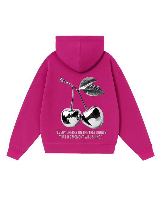 Hoodie cherry modelo clásico fuscia