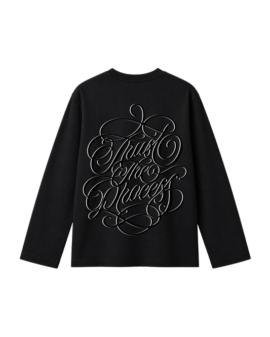 Trust The Process  - Camiseta Manga Larga black